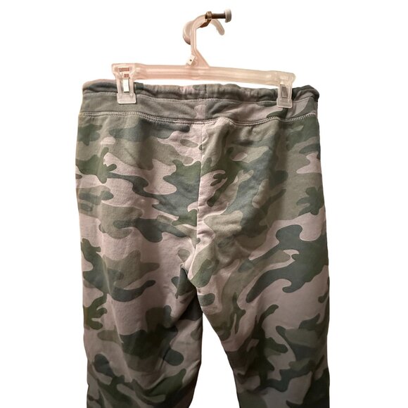Gap Camo Jogger Pants M - Green & Grey Camo Print Drawstring Waist Elastic Cuffs - Picture 5 of 7